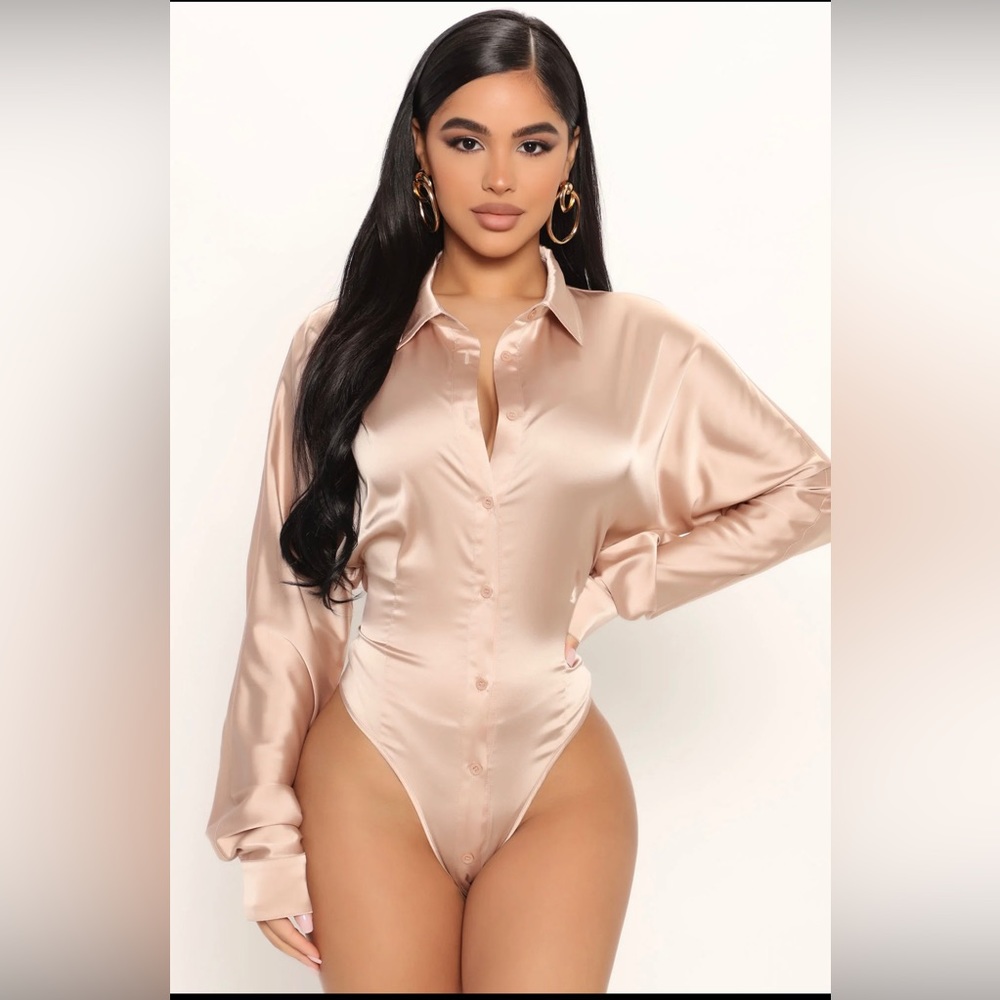 Slay all day satin bodysuit